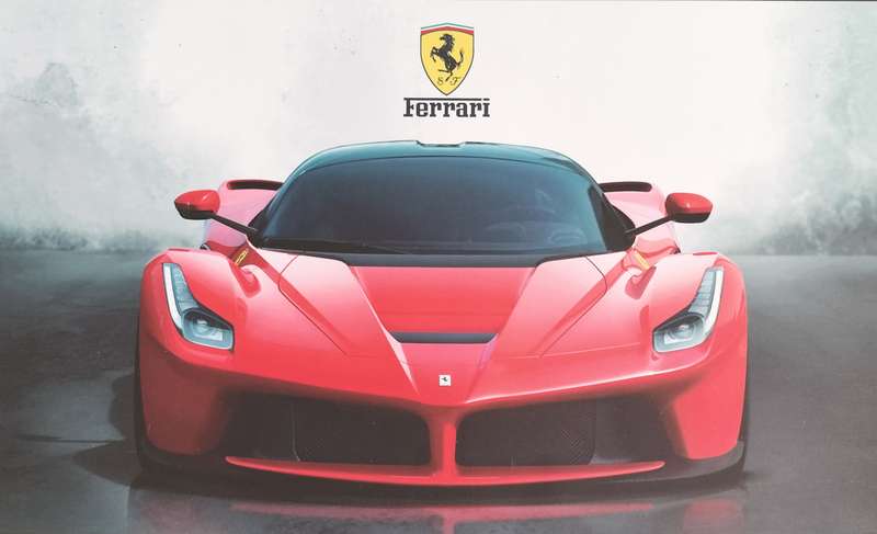 Ferrari photograph on 4mm super wood (29,5 x 48cm)