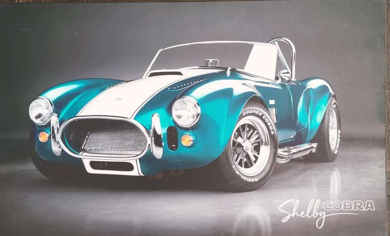 Shelby Cobra photograph on 4mm super wood (29,5 x 48cm)