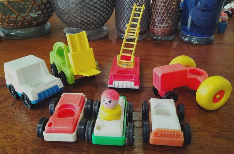 Vintage Fisher Price vehicles (x7)