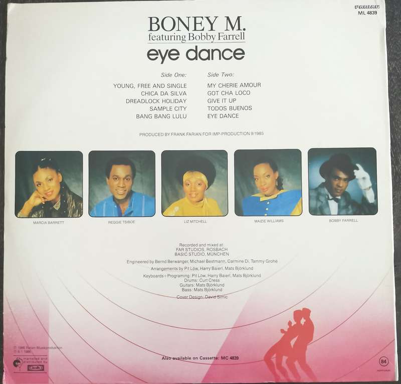 Vintage LP / Vinyl - Boney M (with Bobby Farrell) - Eye Dance