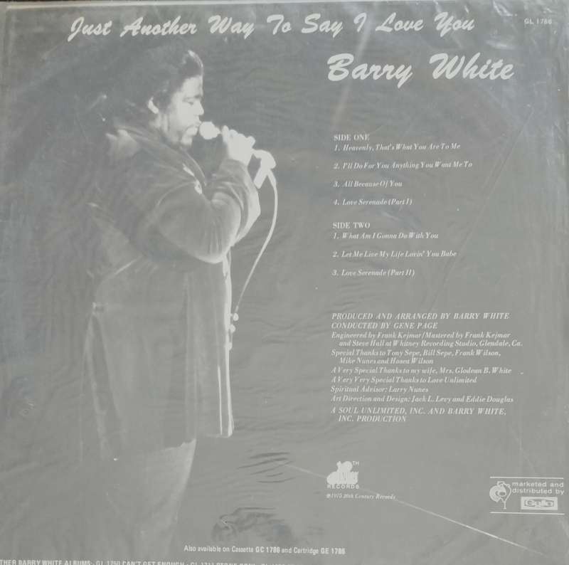 Vintage LP / Vinyl / Record - Barry White - Just another way to say I love you