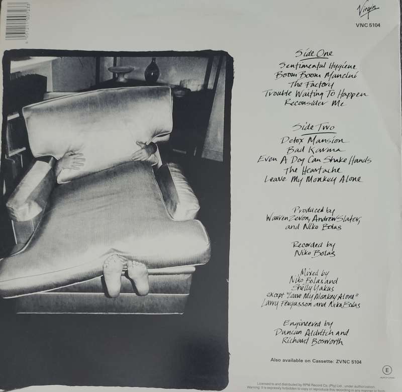 Vintage LP / Vinyl / Record - Warren Zevon - Sentimental Hygiene