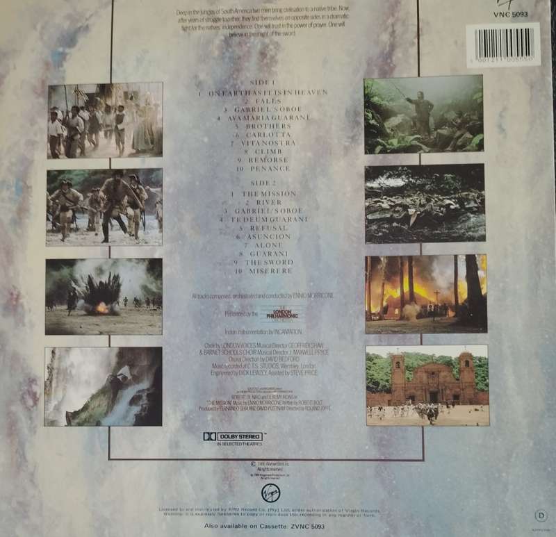 Vintage LP / Vinyl / Record - The Mission - Ennio Morricone
