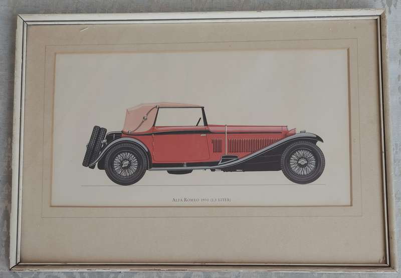 Vintage print: Alfa Romeo 1930 (For the man cave)