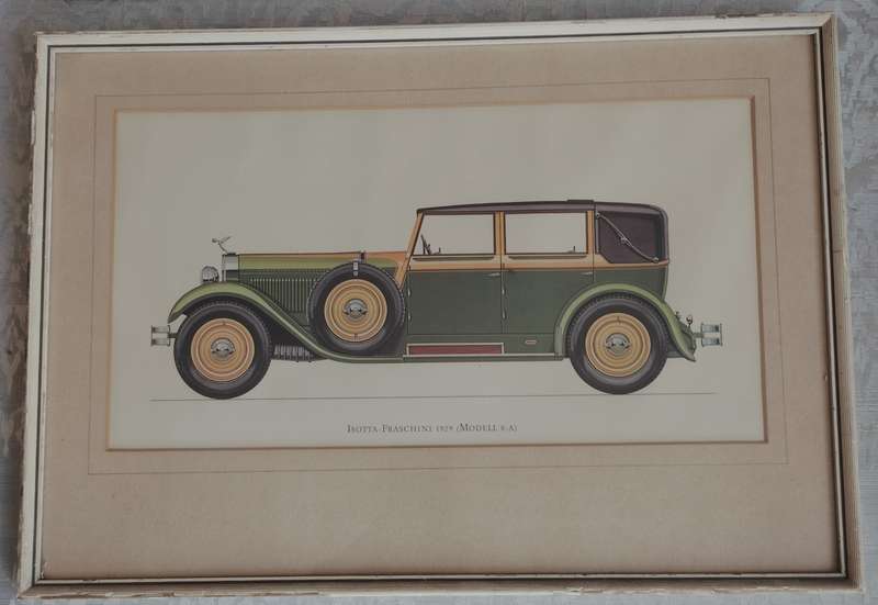 Vintage print: Isotta-Fraschini 1929 (For the man cave)