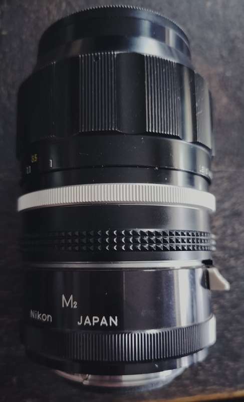 Vintage Nikon lens - Nippon 105mm f2.5
