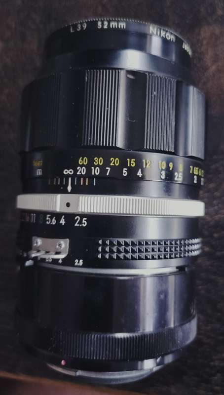 Vintage Nikon lens - Nippon 105mm f2.5