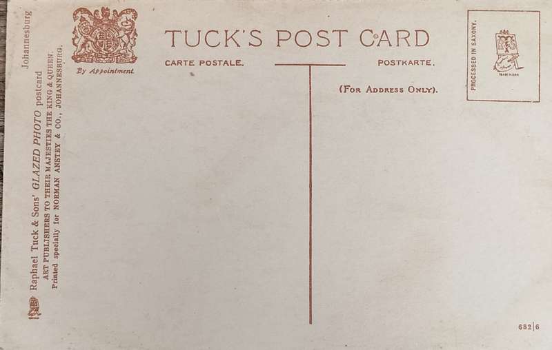 Vintage picture post card - Johannesburg - Tuck's card - Yeoville and Kensington