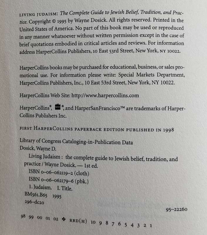 Living Judaism - Complete guide to Jewish belief, tradition and practice (Dosick - 1995)