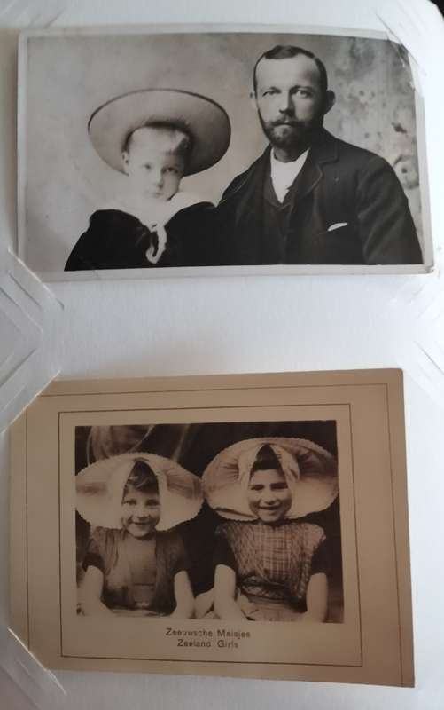 Post card album (x 88 postcards of people)