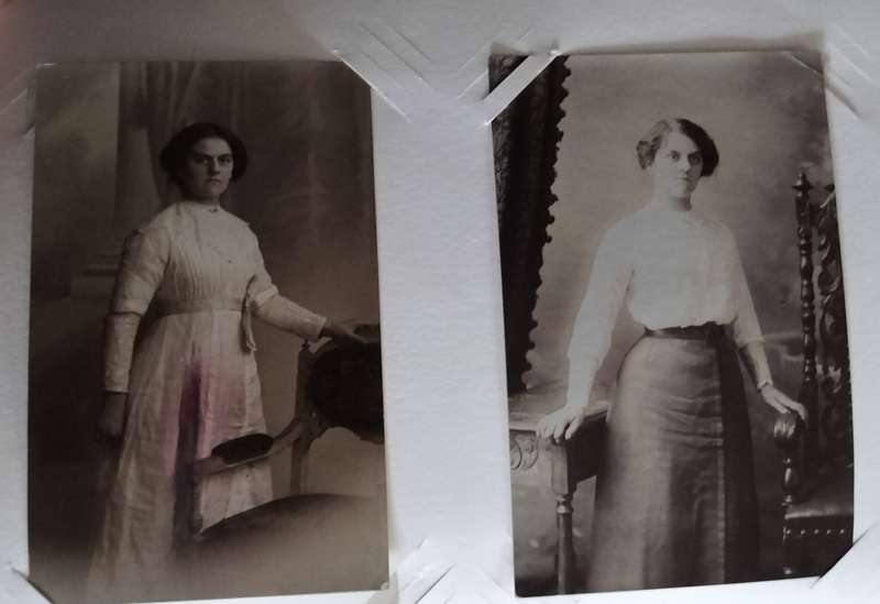Post card album (x 88 postcards of people)