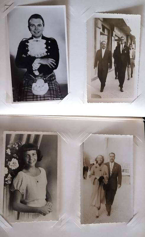 Post card album (x 88 postcards of people)
