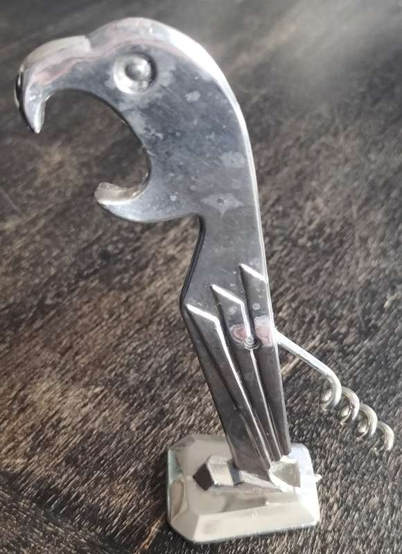Rare vintage art deco Parrot corkscrew/bottle opener