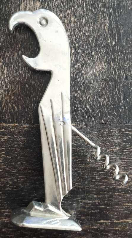 Rare vintage art deco Parrot corkscrew/bottle opener