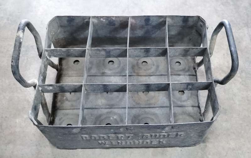 Rare steel bottle crate - Robert Guder - Windhoek