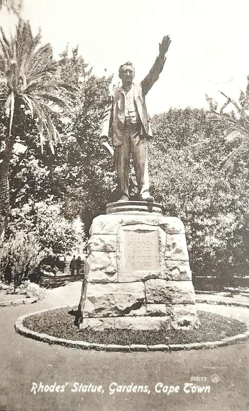 Vintage Post Card - Rhodes Statue - Cape Town