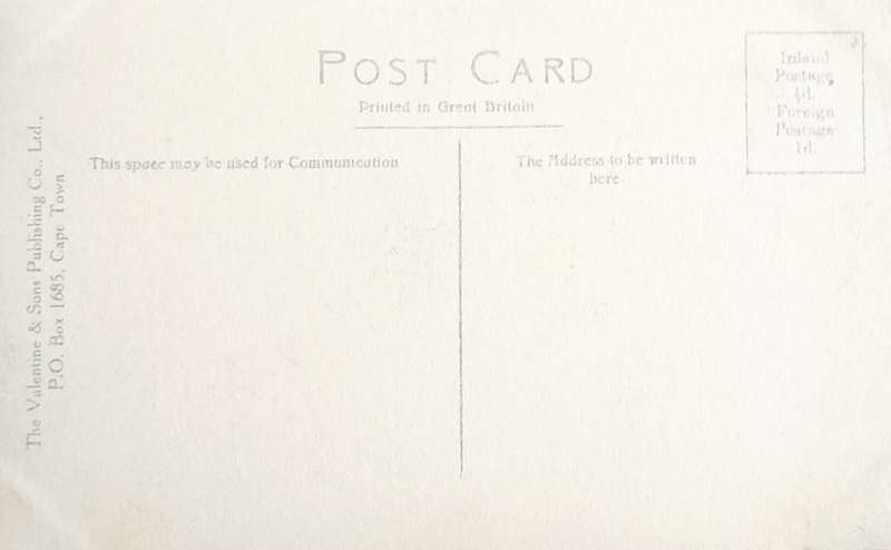 Vintage Post Card - Rhodes Memorial - Groote Schuur