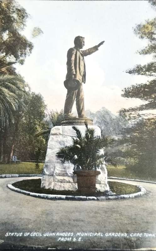 Vintage Post Card - Cecil John Rhodes Statue - Cape Town