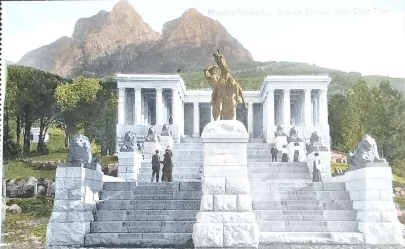 Vintage Post Card - Rhodes Memorial - Groote Schuur