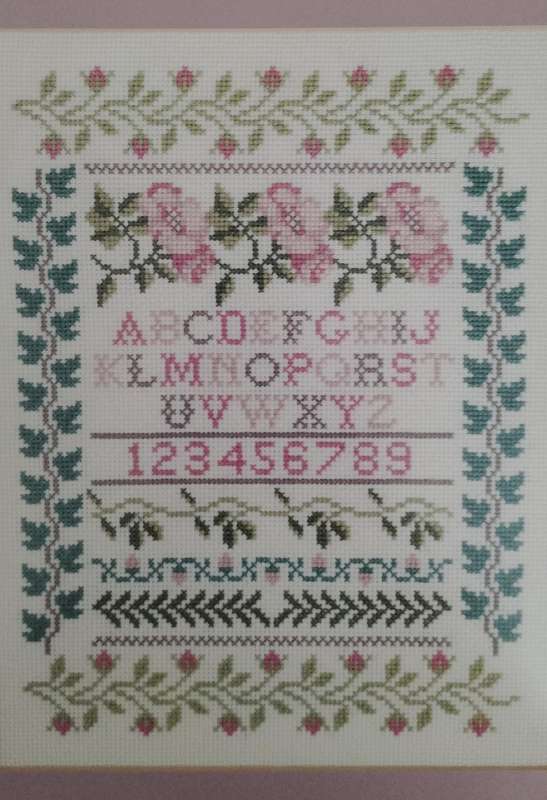 Alpha and numeric framed embroidery