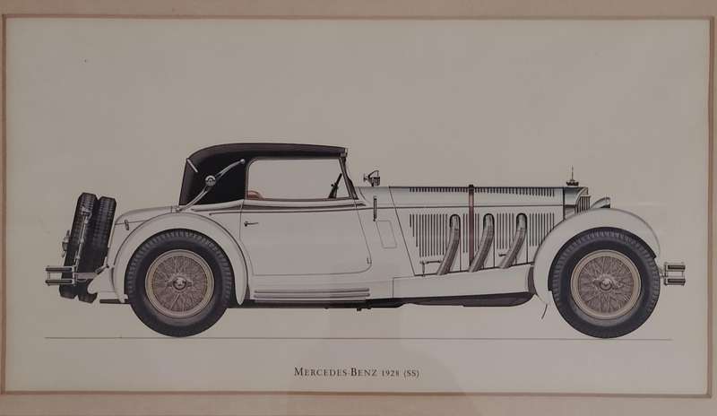 Vintage print: Mercedes-Benz 1928 SS (For the man cave)