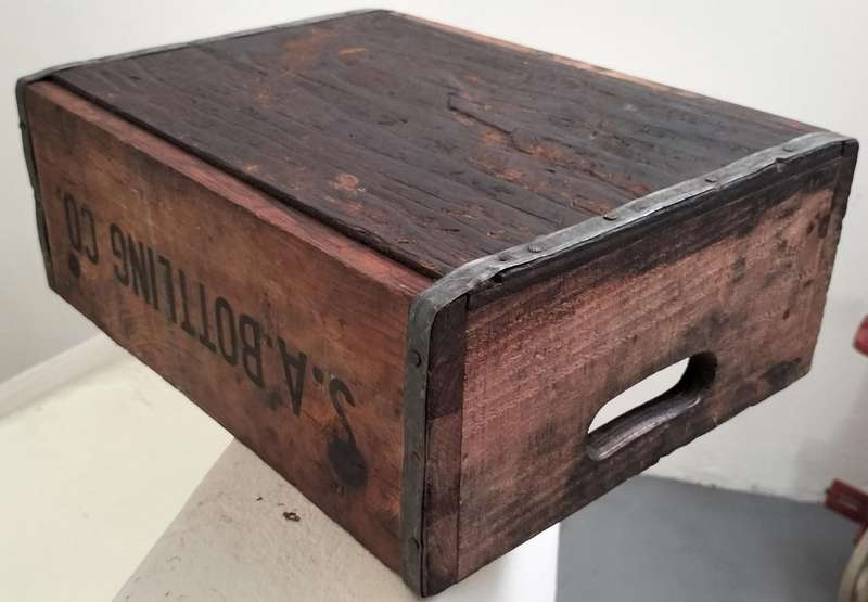 Vintage wooden bottle crate - SA Bottling Co