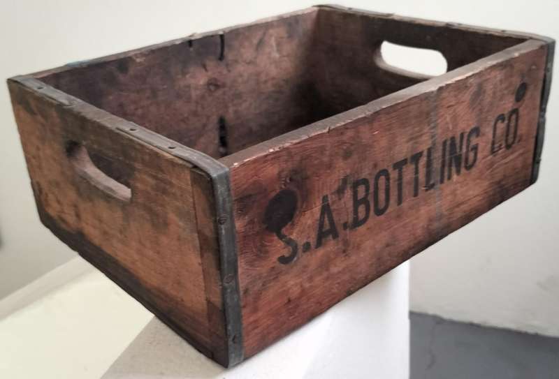 Vintage wooden bottle crate - SA Bottling Co