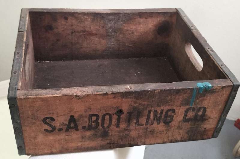 Vintage wooden bottle crate - SA Bottling Co
