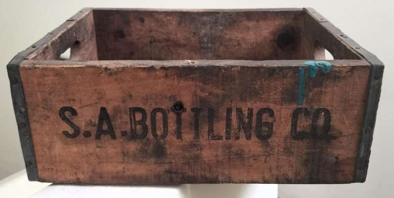 Vintage wooden bottle crate - SA Bottling Co