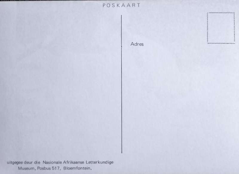 Poskaart / Post card - Diederik Johannes Opperman - uitgereik deur NAL museum