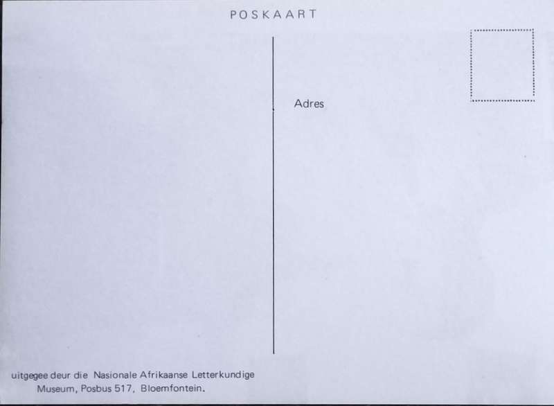 Poskaart / Post card - Jochem van Bruggen - uitgereik deur NAL museum