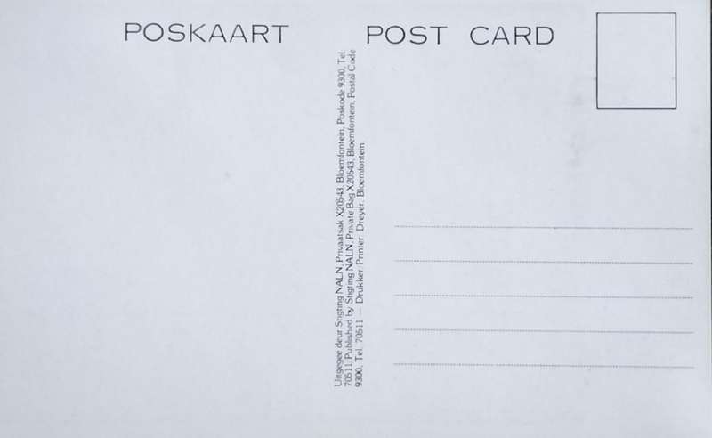 Poskaart / Post card - Wena Naude - uitgereik deur NAL museum