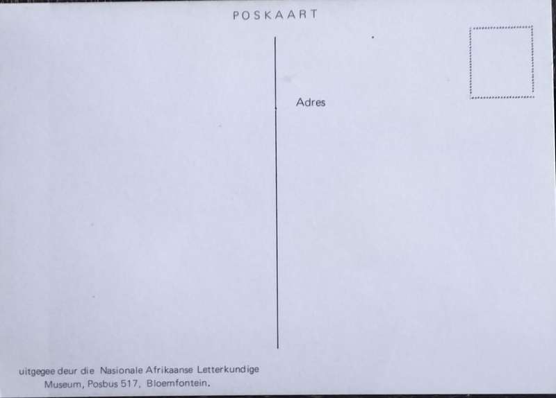 Poskaart / Post card - Leipoldt & Naude - uitgereik deur NAL museum