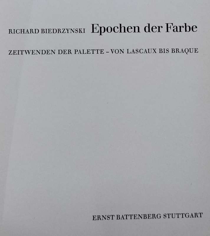 Art book in German - Epochen der Farbe (Biedrzynski - 1964)