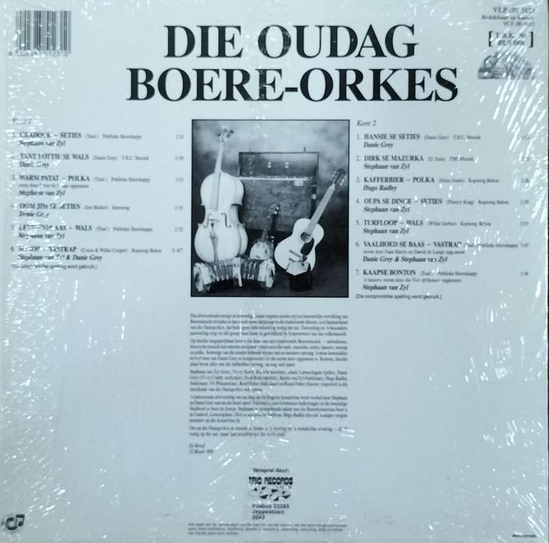 Boere musiek plaat - Vinyl / LP / Record - Die oudag Boere-Orkes