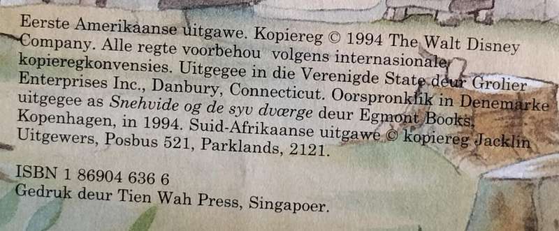 Disney se wonder wereld van lees - Sneeuwitjie en die sewe dwergies (1994)  - hardeband