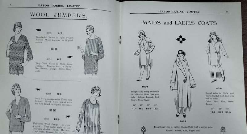 Cape Town History - Eaton Robins ladies winter catalogue 1925 (16 pages)