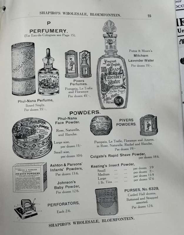 Bloemfontein History -  Shapiro's Wholesale Catalogue catalogue 1925 (44 pages)