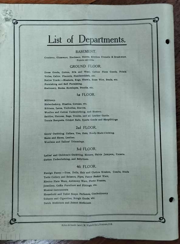 Port Elizabeth History -  JW Jagger & Co Crockery Price list 1925 (40 pages)
