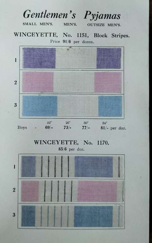 Rylands & Sons (Colonial) sample and advertising booklet (6 pages)