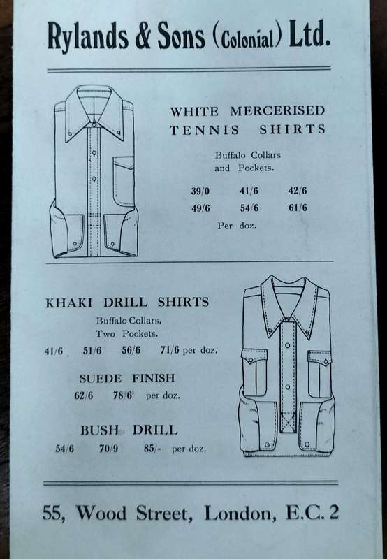 Rylands & Sons (Colonial) sample and advertising booklet (6 pages)
