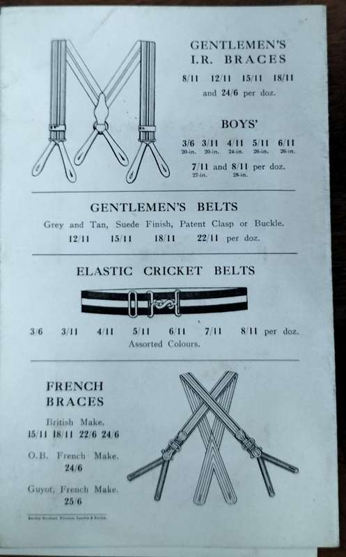 Rylands & Sons (Colonial) sample and advertising booklet (6 pages)