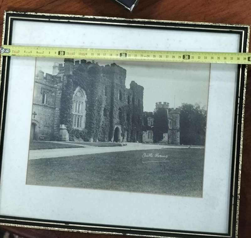 Antique framed photograph of British Castle