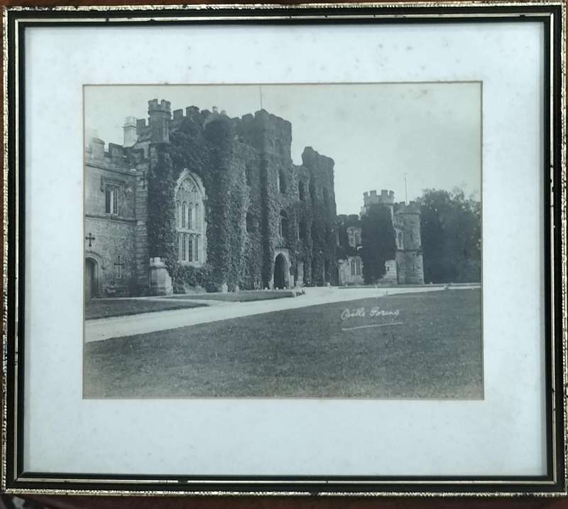 Antique framed photograph of British Castle