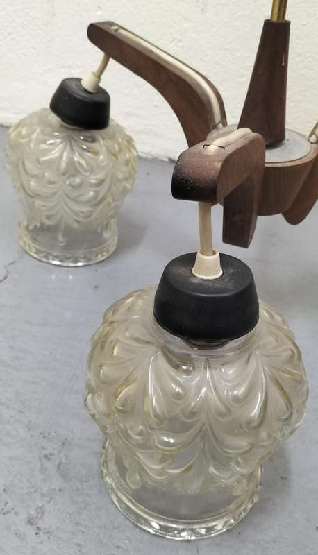 Vintage ceiling lamp unit (3x lampshades)