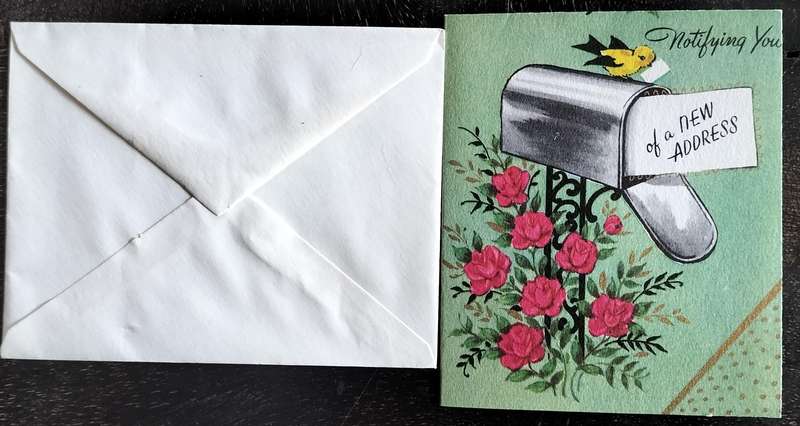 Vintage stationary - New address notification with envelopes (4 cards per packet)