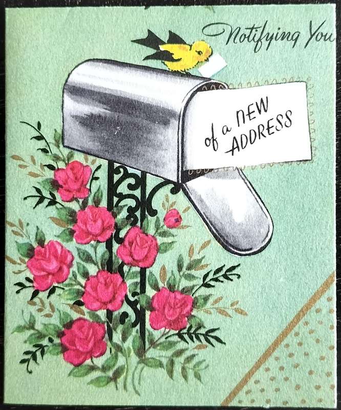 Vintage stationary - New address notification with envelopes (4 cards per packet)
