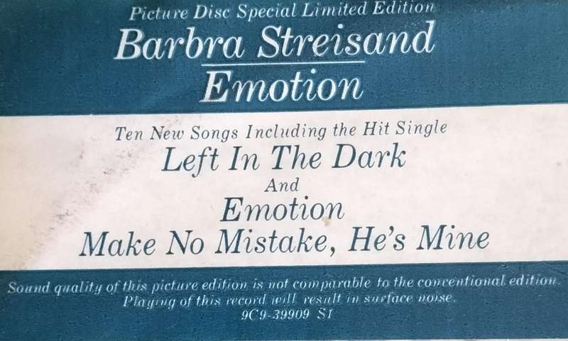 Rare Picture LP / Record / Vinyl - Barbra Streisand - Emotion (Special Limited Edition)