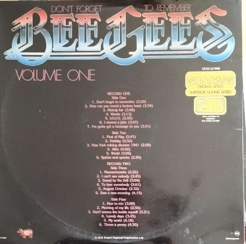 LP / Record / Vinyl - Bee Gees - Don't forget to remember (Volume 1 - 2LP)