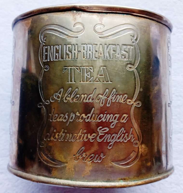 Vintage Brass English Breakfast Tea Tin - circa 1970's